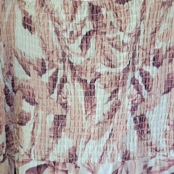 House of Harlow 1960 Sz M Tropical Floral Peasant Boho Midi Dress - Picture 8 of 15